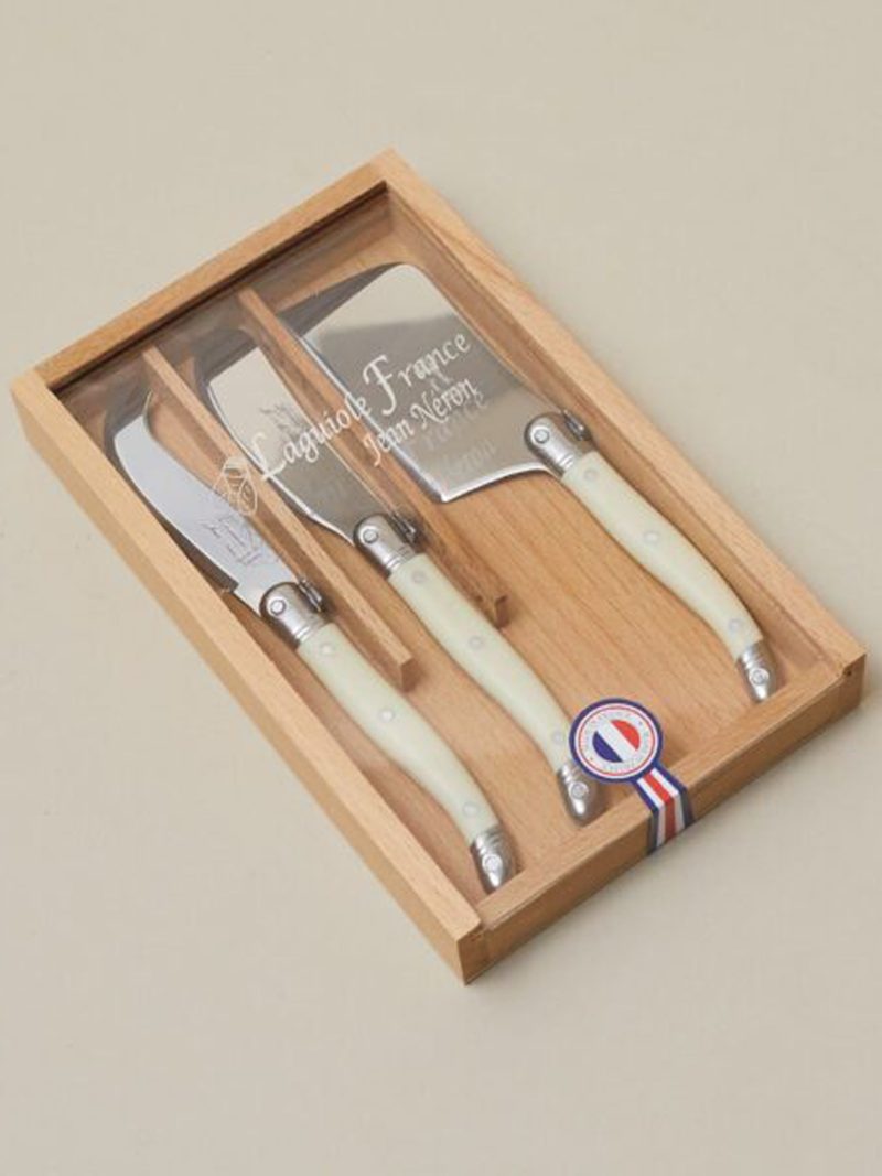 3-Piece Mini Cheese Utensil Set, Ivory